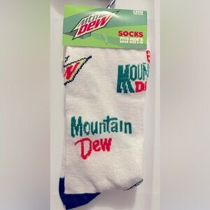 Fun Novelty Socks Featuring Mountain Dew Brand